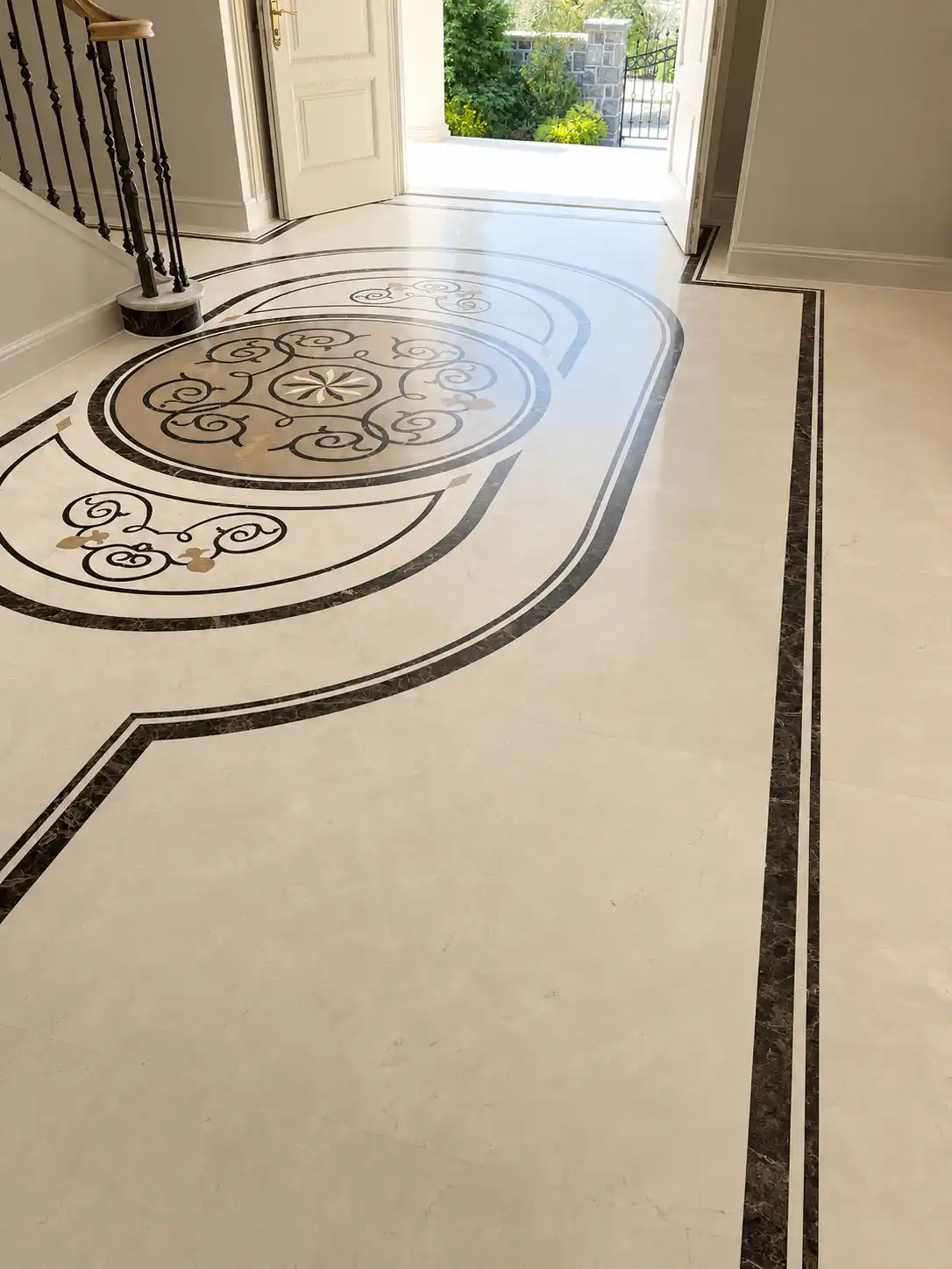 After - Marble Foyer Polish Restoration