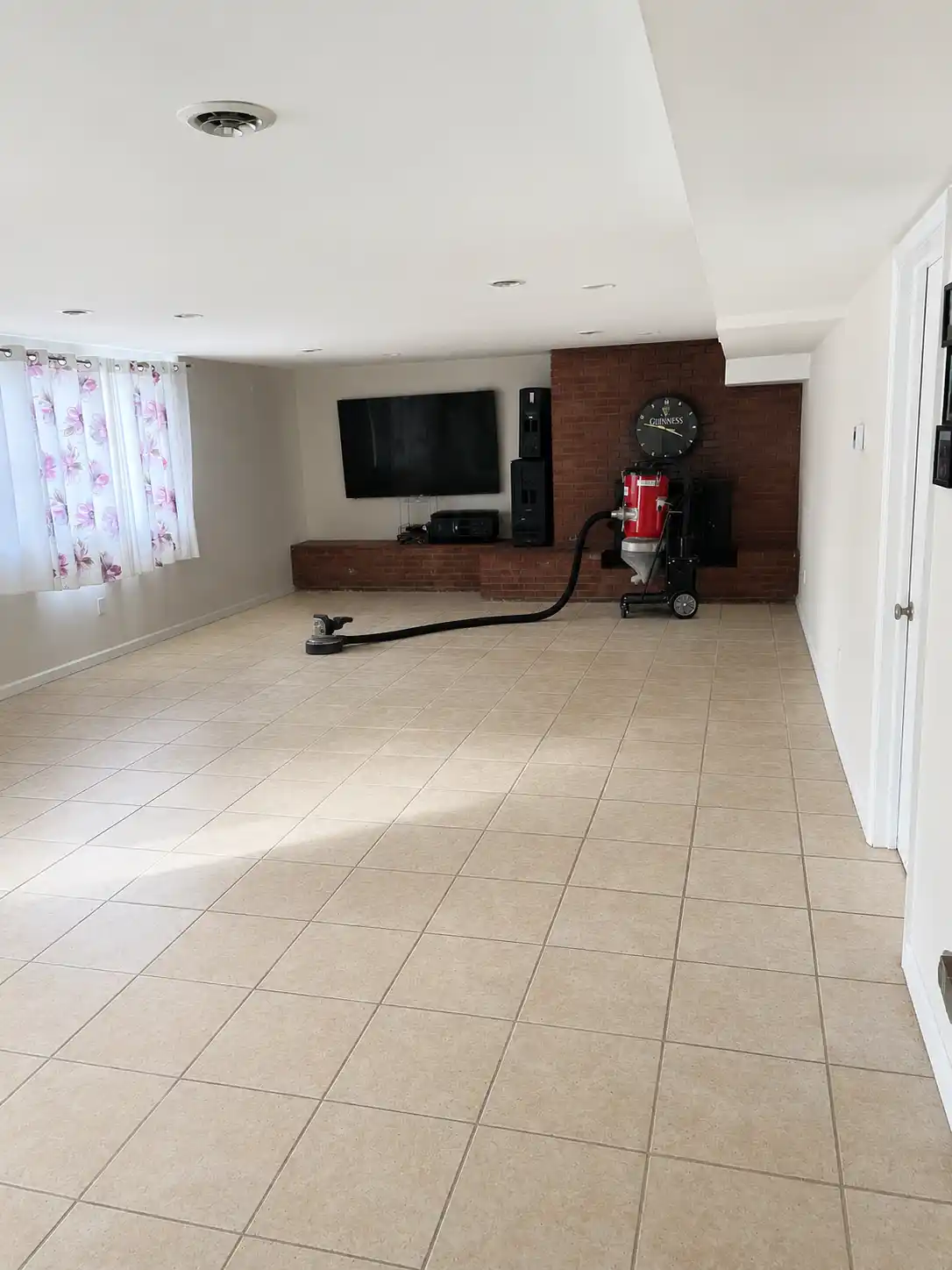 Before - Basement Metallic Epoxy Transformation
