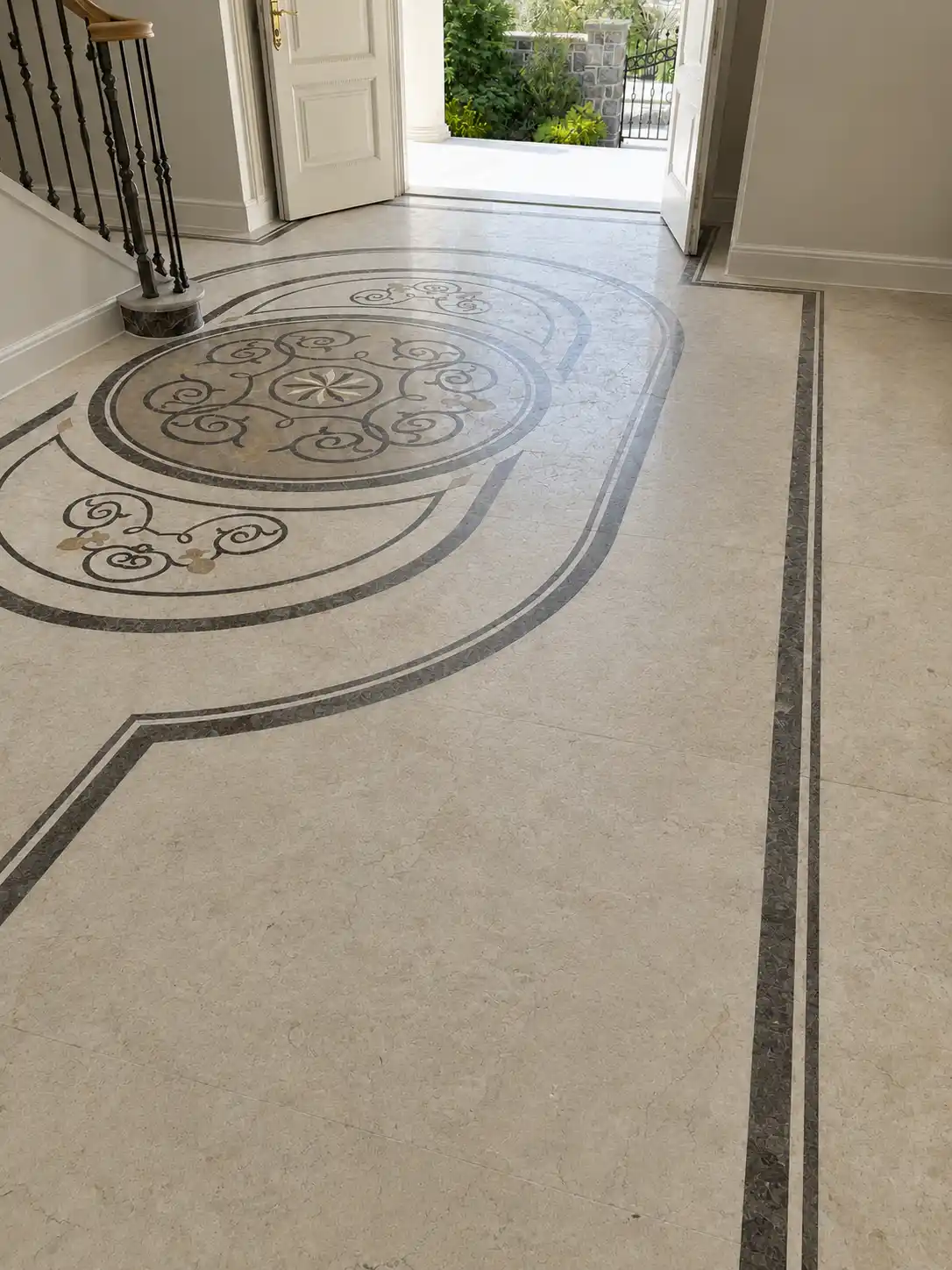 Before - Marble Foyer Polish Restoration