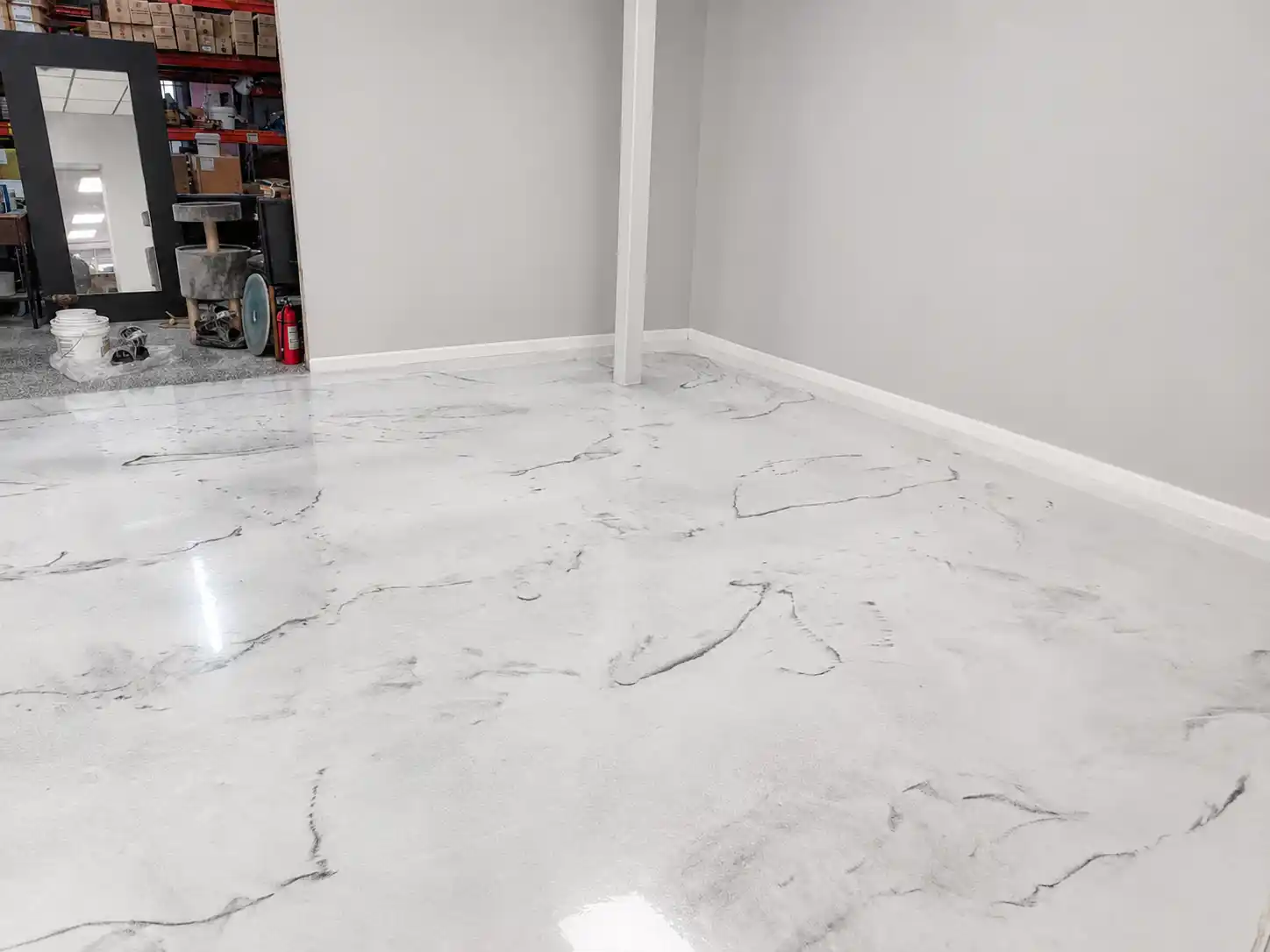 White Marble Epoxy Showroom